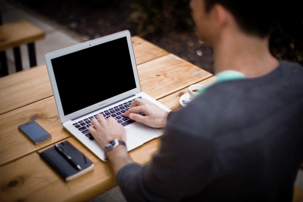 Code on a laptop